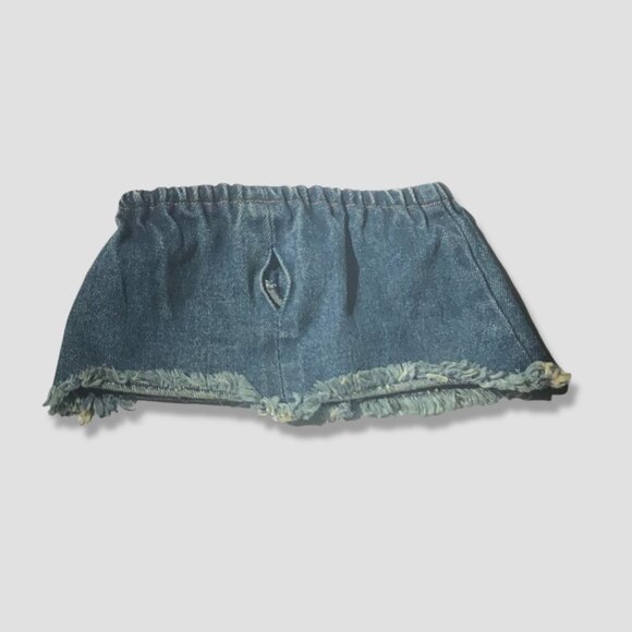 Build-A-Bear Hello Kitty Outfit Set Gingham Ruffled Top Denim Skirt Red/White OS - Picture 3 of 10